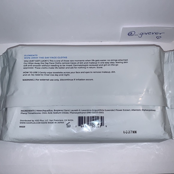 H20+ Beauty Elements Wipe Away The Day Face Cloths - Picture 5 of 9